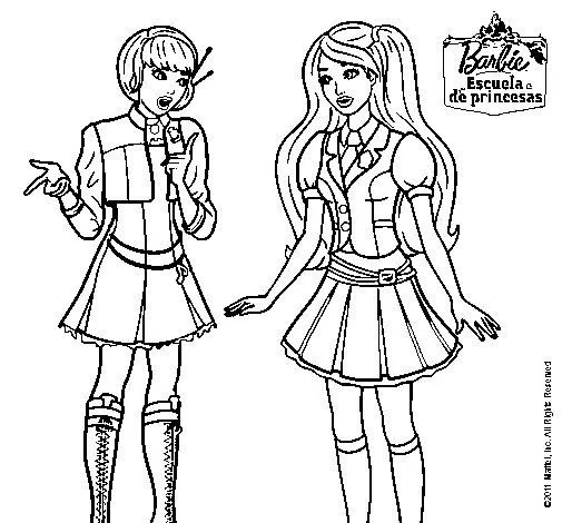 Dibujo de Barbie conversando para Colorear - Dibujos.net Dibujo de Barbie conversando para Colorear - Dibujos.net