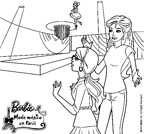 Dibujo de Barbie descubre a las hadas mágicas para Colorear ...