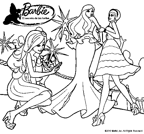 Dibujo de Barbie descubre una luz para Colorear - Dibujos.net