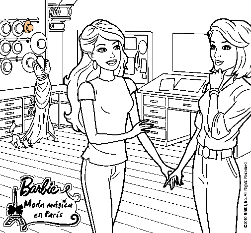Dibujo de Barbie con la diseñadora de moda pintado por 22745 en ...