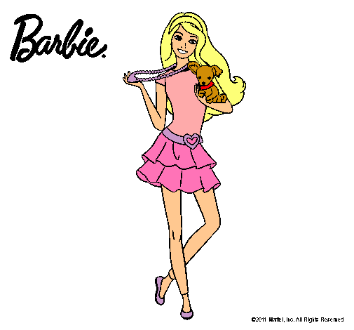 Dibujo de Barbie y su mascota pintado por Valerina10 en Dibujos ... Dibujo de Barbie y su mascota pintado por Valerina10 en Dibujos ...