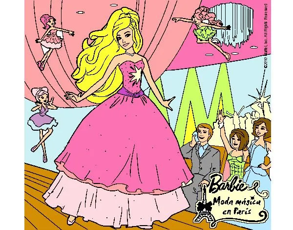 Dibujo de BARBIE moda magica en paris pintado por Sarita53 en ...