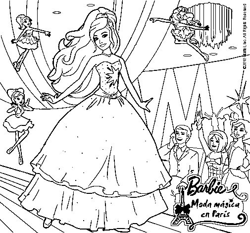 Dibujo de Barbie de modelo para Colorear - Dibujos.net Dibujo de Barbie de modelo para Colorear - Dibujos.net