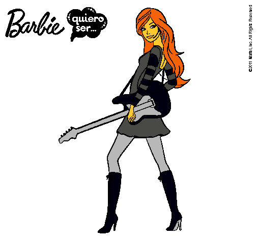 Dibujo de Barbie la rockera pintado por Angyyy en Dibujos.net el ...