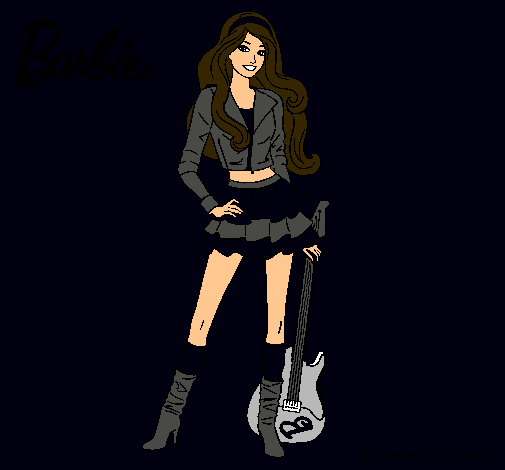 Dibujo de Barbie rockera pintado por Danutsa en Dibujos.net el día ...