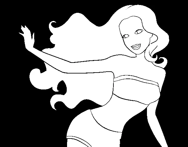 Dibujo de Barbie saludando para Colorear - Dibujos.net