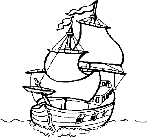 Dibujo de Barco para Colorear - Dibujos.net