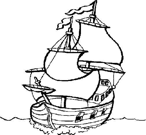 Dibujo de Barco para Colorear - Dibujos.net