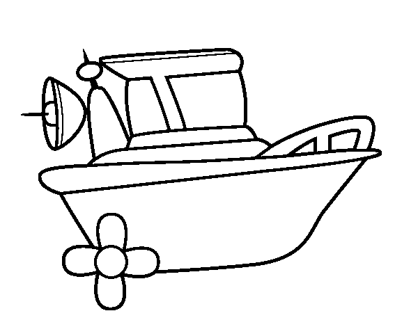 Dibujo de Barco a motor para Colorear - Dibujos.net Dibujo de Barco a motor para Colorear - Dibujos.net