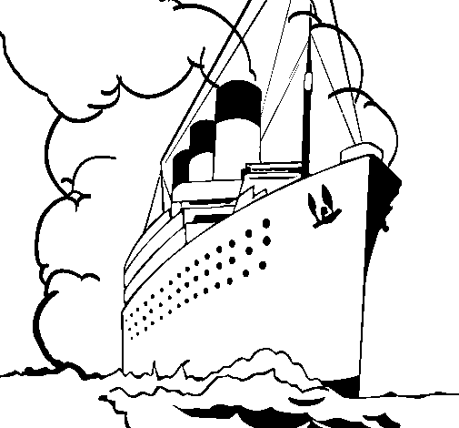 Dibujo de Barco de vapor para Colorear - Dibujos.net Dibujo de Barco de vapor para Colorear - Dibujos.net
