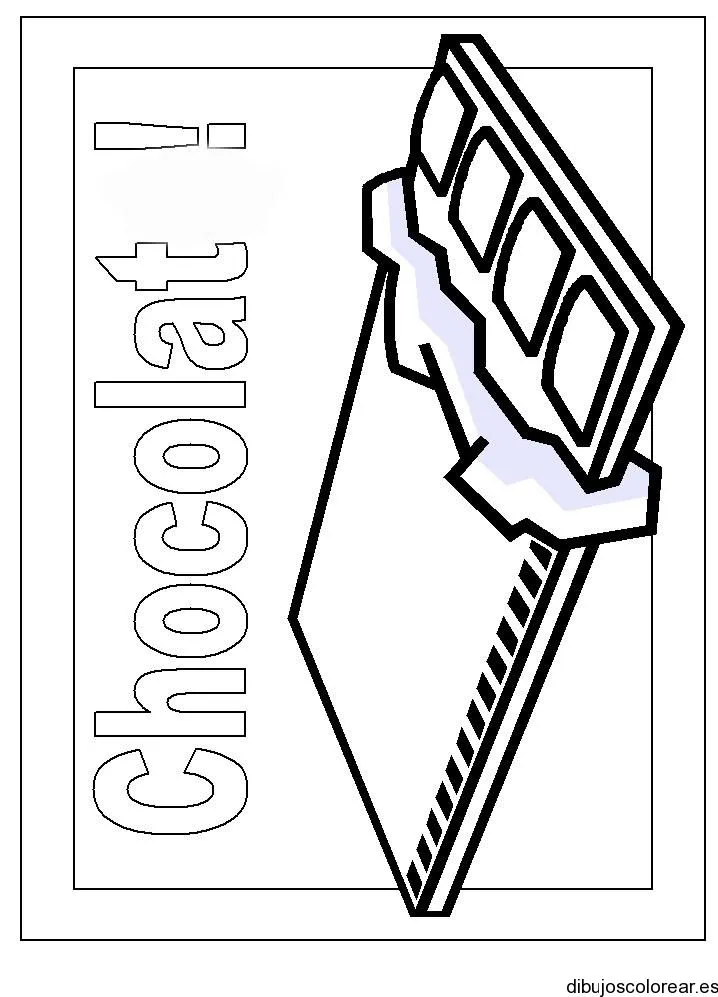 Dibujo de una barra de chocolate | Dibujos para Colorear