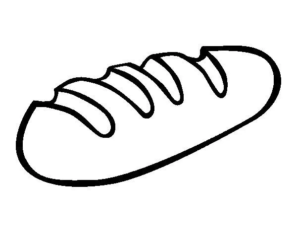 Dibujo de Barra de pan para Colorear - Dibujos.net