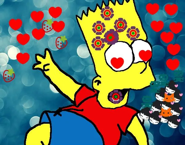 Dibujo de bart enamorado xd. pintado por Piezitos en Dibujos.net ...