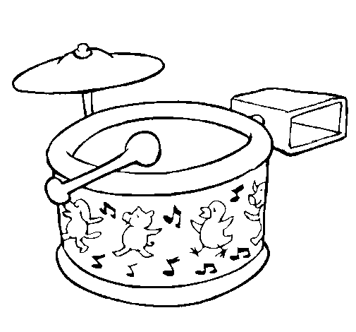 Dibujo de Bateria para Colorear - Dibujos.net