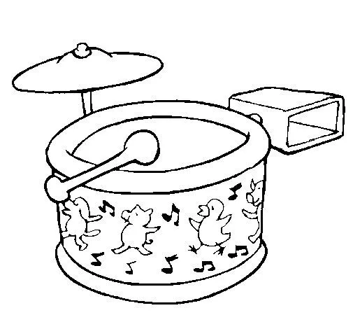 Dibujo de Bateria para Colorear - Dibujos.net Dibujo de Bateria para Colorear - Dibujos.net