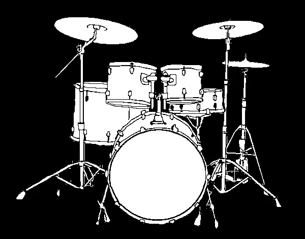 Dibujo de Batería de percusión para Colorear - Dibujos.net Dibujo de Batería de percusión para Colorear - Dibujos.net