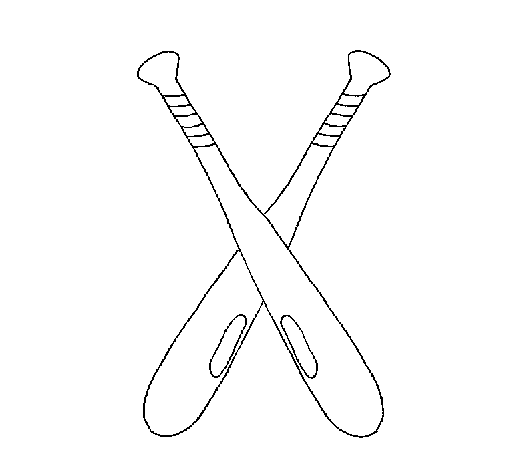 Dibujo de Bates de béisbol para Colorear - Dibujos.net
