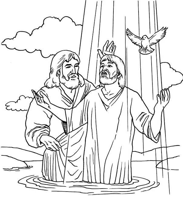 Dibujo de bautizo para colorear - Imagui