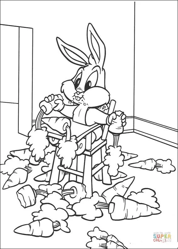 Dibujo de Bebé Bugs Bunny para colorear | Dibujos para colorear ...