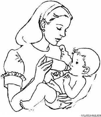 MAMÁ CON BEBE ANIMADA - Imagui