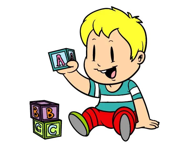Dibujo de bebe jugando pintado por Vievi en Dibujos.net el día 10 ...