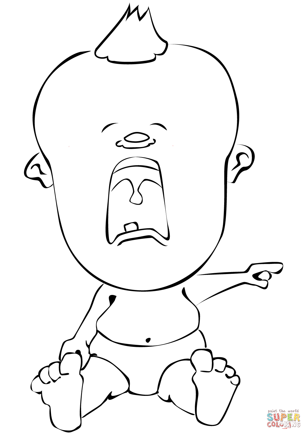 Dibujo de Bebé llorando de dibujos animados para colorear | Dibujos para colorear imprimir gratis Dibujo de Bebé llorando de dibujos animados para colorear | Dibujos para colorear imprimir gratis