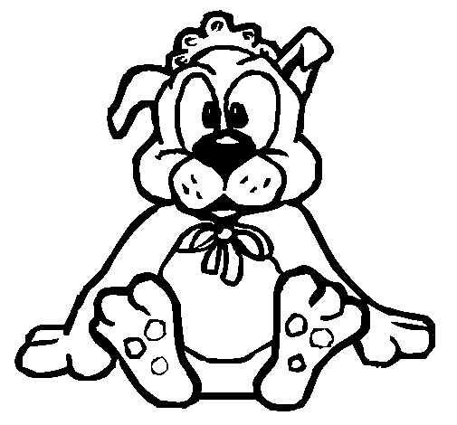 Dibujo de Bebe perro para Colorear - Dibujos.net