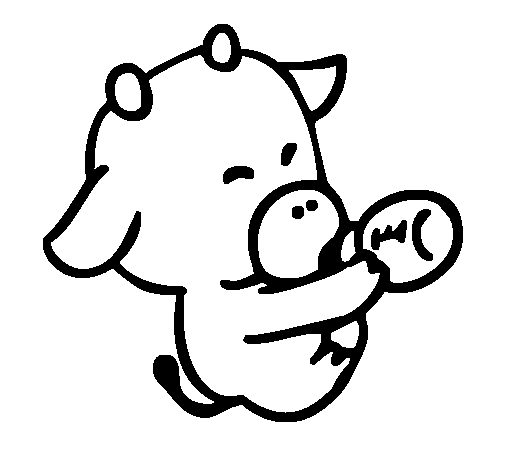 Dibujo de Bebe vaca para Colorear - Dibujos.net Dibujo de Bebe vaca para Colorear - Dibujos.net