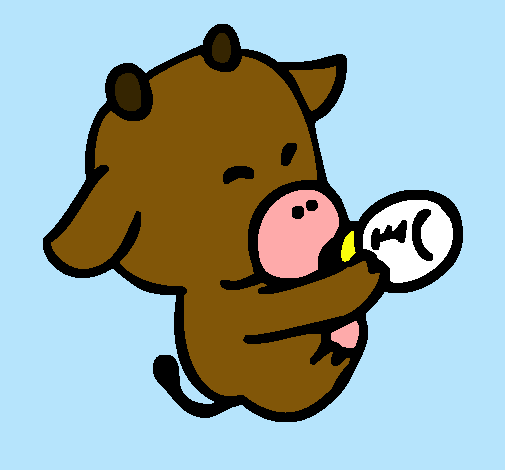 Dibujo de bebe vaca pintado por Changuita en Dibujos.net el día 24 ... Dibujo de bebe vaca pintado por Changuita en Dibujos.net el día 24 ...
