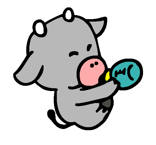 Dibujo de bebe vaca pintado por Vaquita en Dibujos.net el día 14 ...