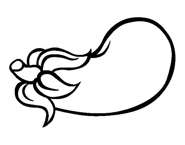 Dibujo de Berenjena alargada para Colorear - Dibujos.net Dibujo de Berenjena alargada para Colorear - Dibujos.net