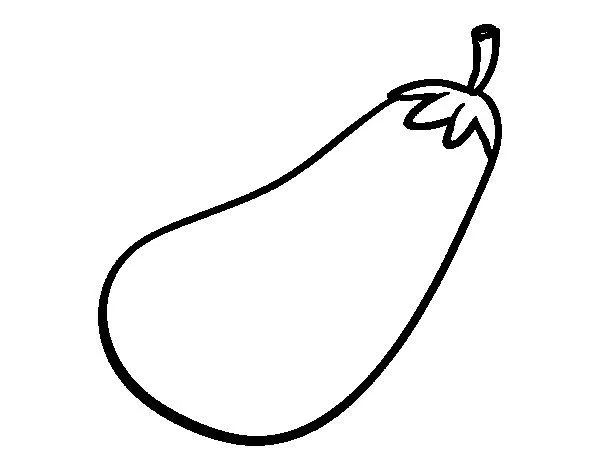 Dibujo de Berenjena grande para Colorear - Dibujos.net Dibujo de Berenjena grande para Colorear - Dibujos.net