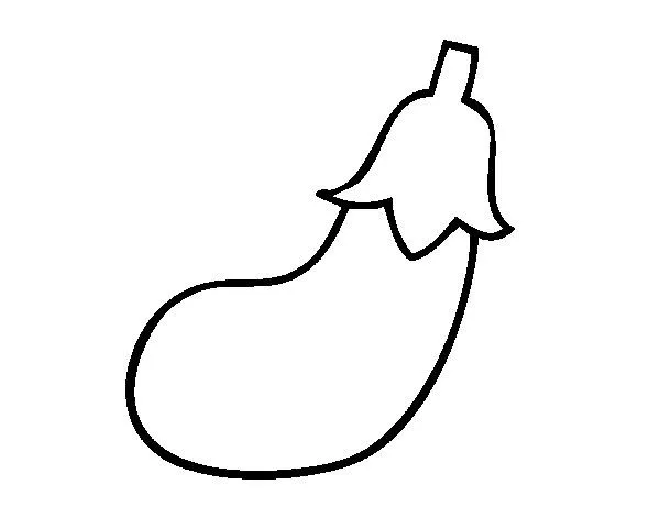 Dibujo de Berenjena pequeña para Colorear - Dibujos.net Dibujo de Berenjena pequeña para Colorear - Dibujos.net