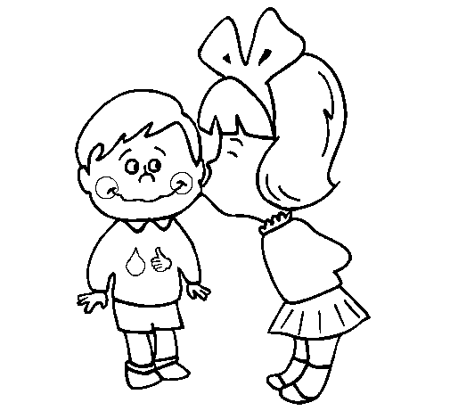 Dibujo de Beso II para Colorear - Dibujos.net Dibujo de Beso II para Colorear - Dibujos.net