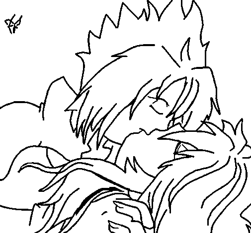 Dibujo de Beso III para Colorear - Dibujos.net