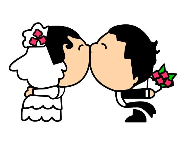 Dibujo de Beso de recién casados pintado por Pancha en Dibujos.net ... Dibujo de Beso de recién casados pintado por Pancha en Dibujos.net ...