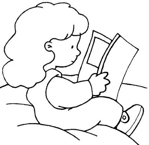 Dibujo de una biblioteca para colorear - Imagui