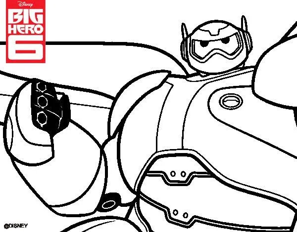 Dibujo de Big Hero 6 Baymax para Colorear - Dibujos.net