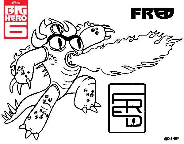 Dibujo de Big Hero 6 Fred para Colorear - Dibujos.net