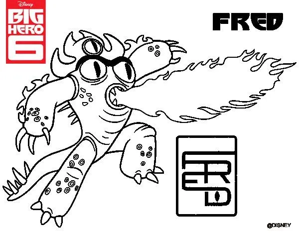 Dibujo de Big Hero 6 Fred para Colorear - Dibujos.net Dibujo de Big Hero 6 Fred para Colorear - Dibujos.net