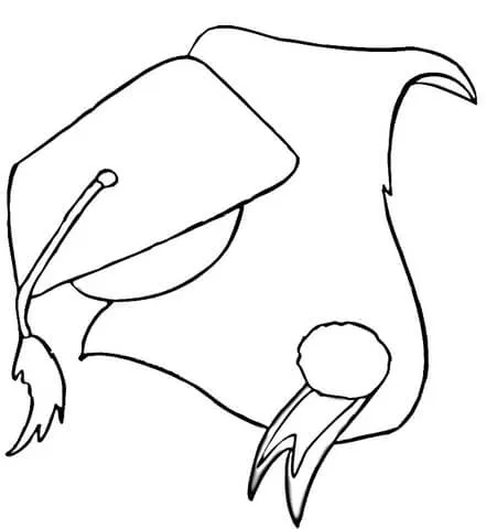 Dibujo de Birrete y Diploma para colorear | Dibujos para colorear ...