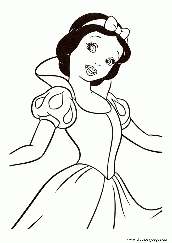 dibujo-blancanieves-disney-002 | Dibujos y juegos, para pintar y ...