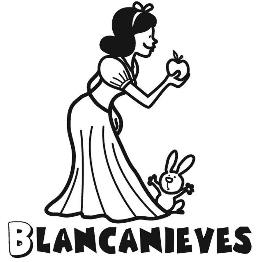 Dibujo de Blancanieves para imprimir y pintar Dibujo de Blancanieves para imprimir y pintar