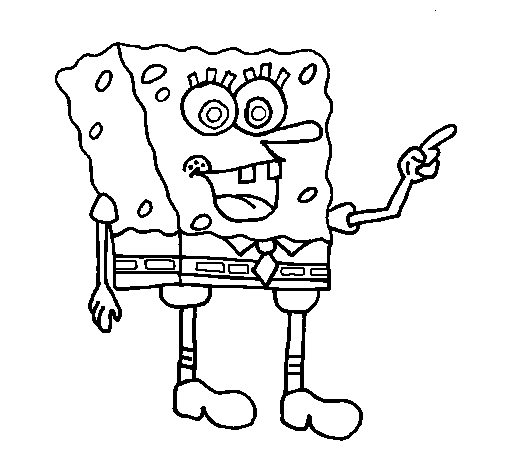 Dibujo de Bob Esponja 5 para Colorear - Dibujos.net