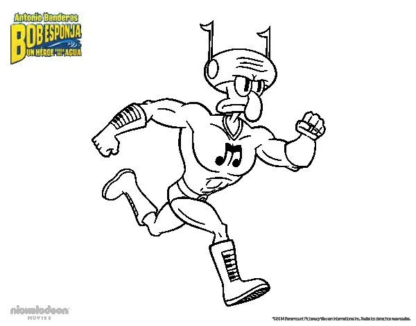 Dibujo de Bob Esponja - Desafinardo corriendo para Colorear ... Dibujo de Bob Esponja - Desafinardo corriendo para Colorear ...