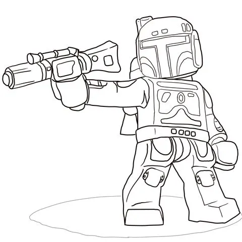 Dibujo de Boba Fett de Star Wars Lego para colorear | Dibujos para ...