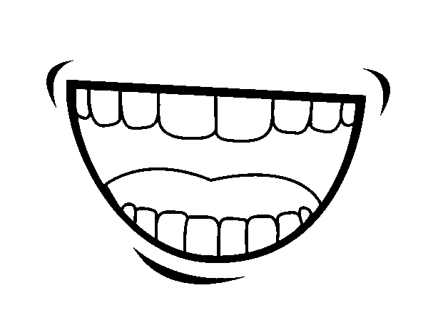Dibujo de Boca para Colorear