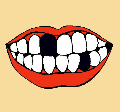 Dibujo de Boca y dientes pintado por Bia2000 en Dibujos.net el día ...