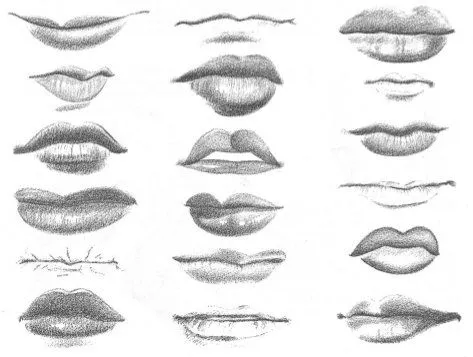 Labios para dibujar a lapiz - Imagui