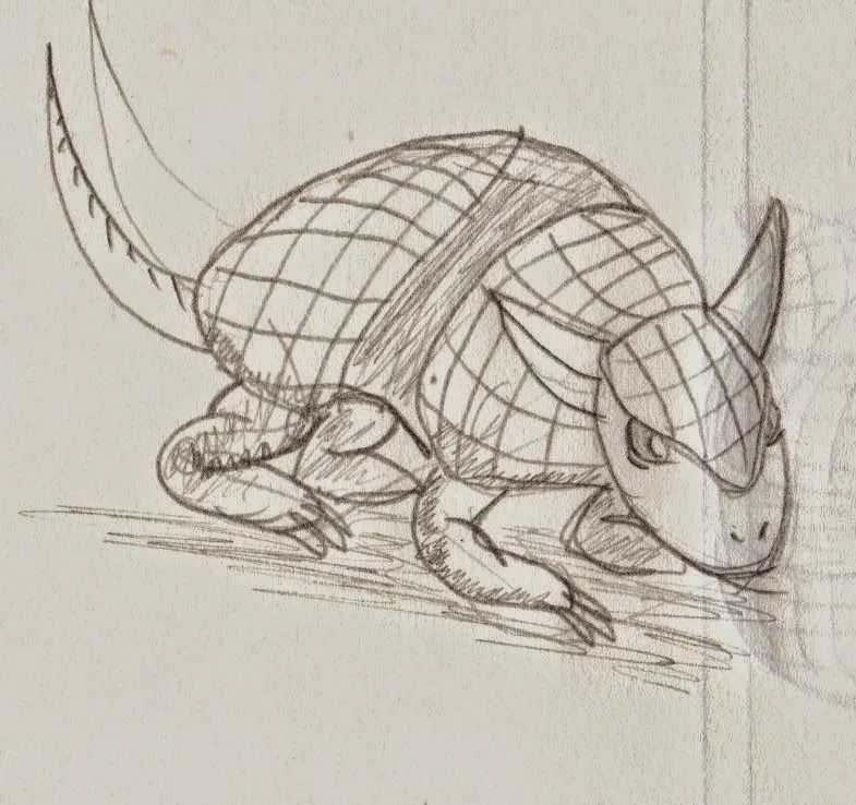 1 Día 1 Dibujo: Boceto Armadillo